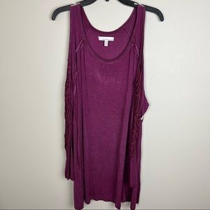 Fourteenth Place | Pink Cold Shoulder Long Sleeve Top